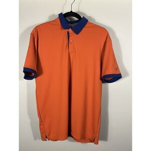 Twillory Polo Shirt Men Large Orange Athleisure  Casual Soft Stretch (G)